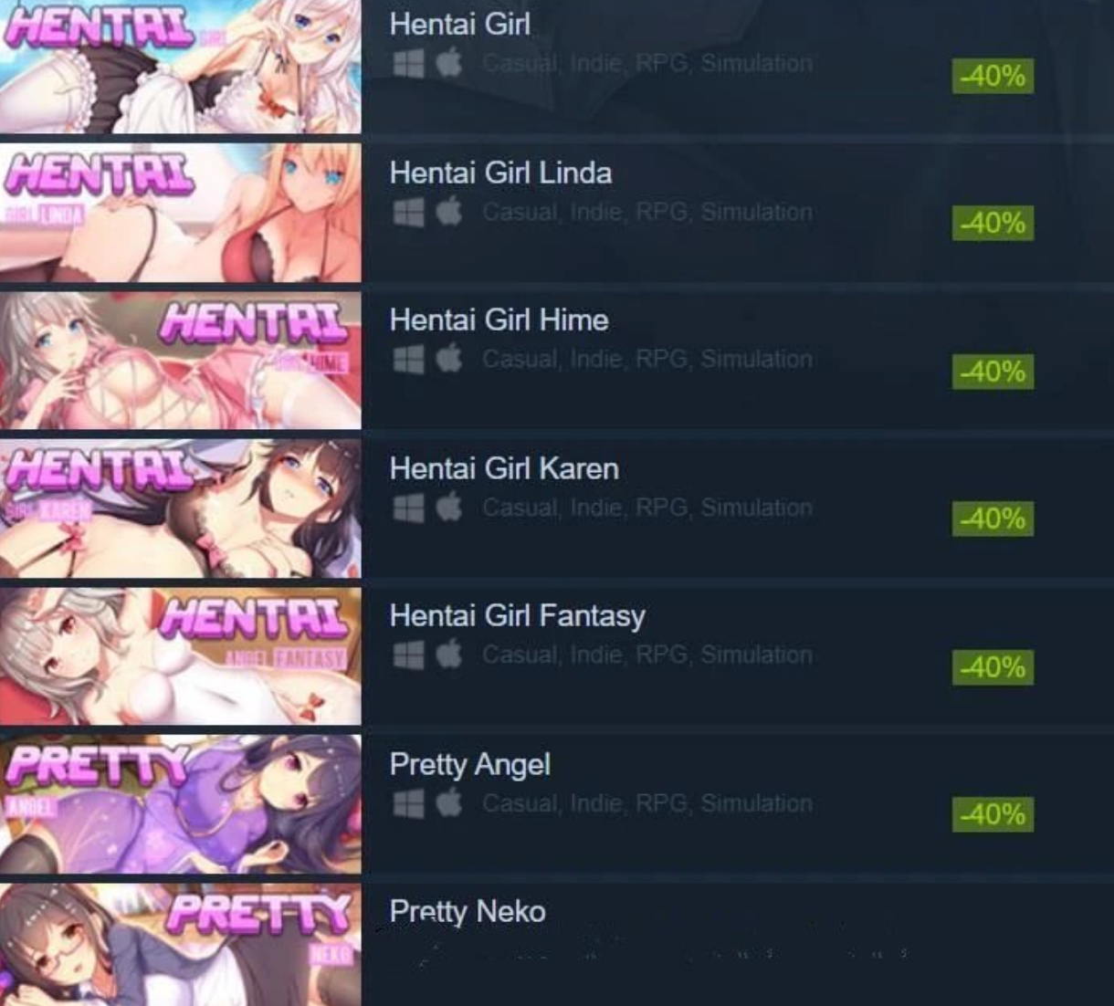 SLG游戏合集百度云色女孩游戏全系列8款1.3G，官方中文社保